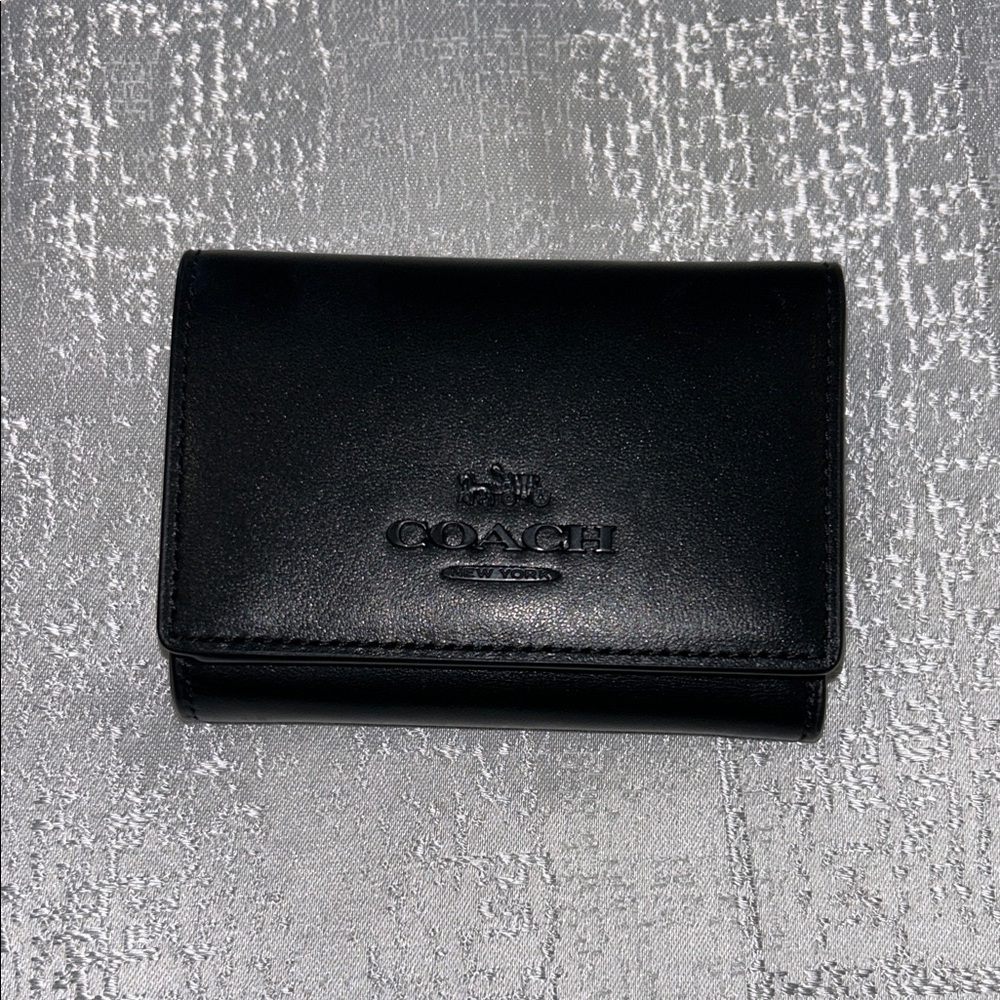 Coach Black Leather Card Holder